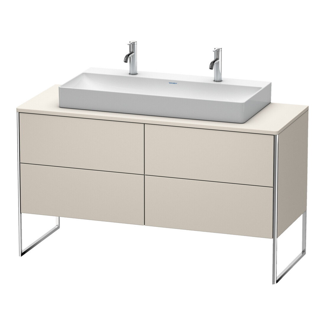 Duravit Waschtischunterschrank XSquare 140x54,8x77,8cm, 4 Schubk., steh., Taupe