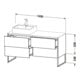 Duravit Waschtischunterschrank XSquare 140x77,8x53,8cm, 4 AZ, st, B li, graph m