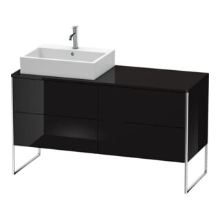 Duravit Waschtischunterschrank XSquare 140x77,8x53,8cm, 4 AZ, st, B li, sw hgl