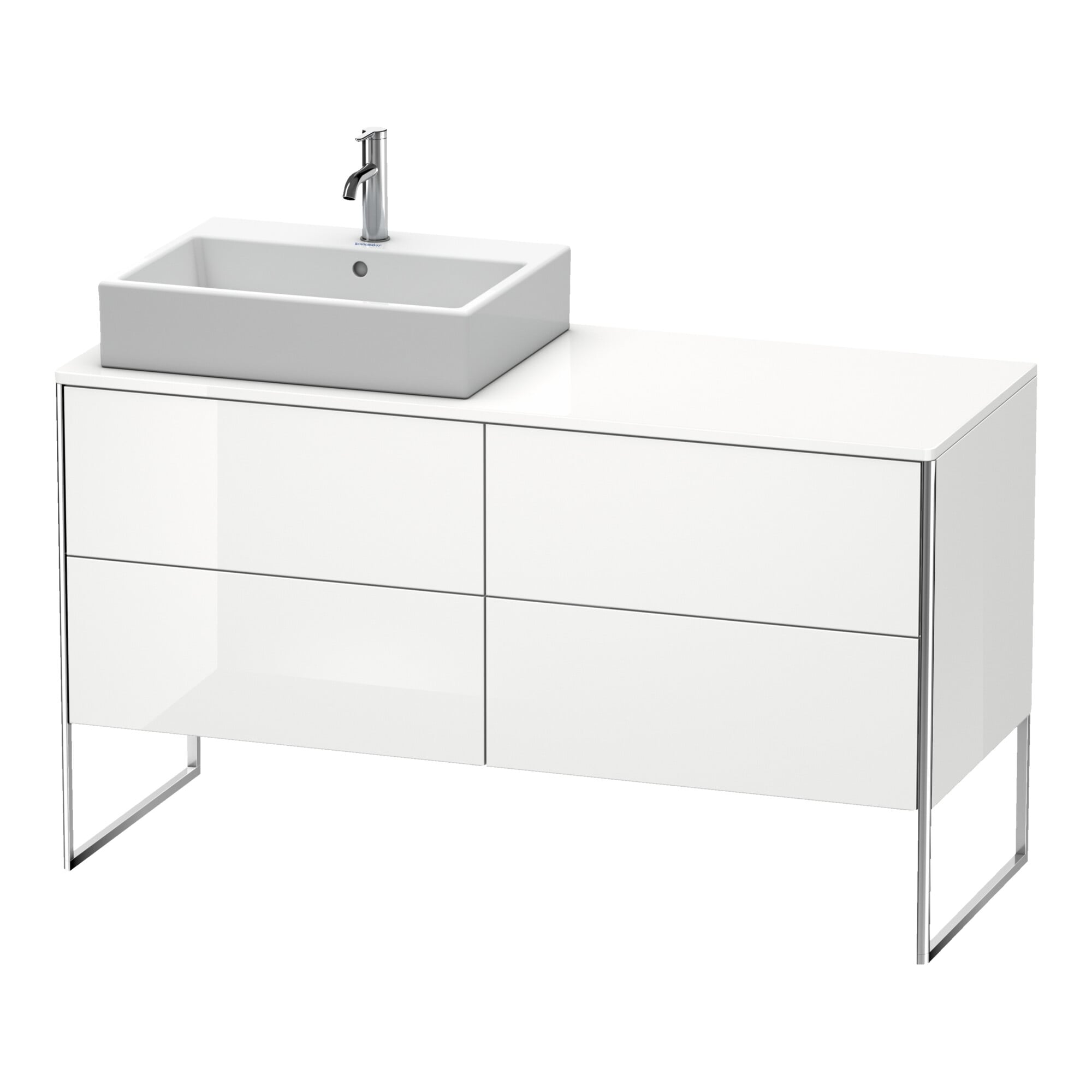 Duravit Waschtischunterschrank XSquare 140x77,8x53,8cm, 4 AZ, st, B li, we hgl