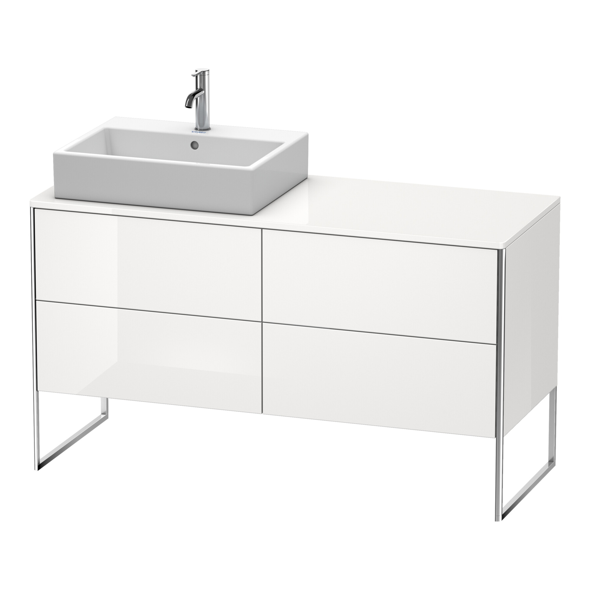 Duravit Waschtischunterschrank XSquare 140x77,8x53,8cm, 4 AZ, st, B li, we hgl