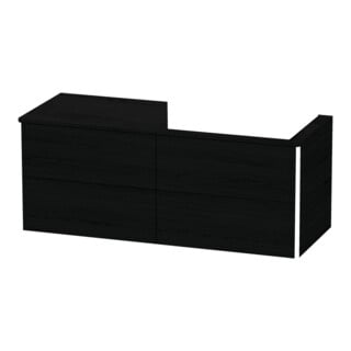 Duravit Waschtischunterschrank XSquare 140x77,8x53,8cm, 4 AZ, st, B re, Ei sw