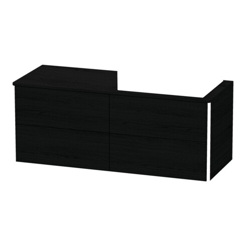 Duravit Waschtischunterschrank XSquare 140x77,8x53,8cm, 4 AZ, st, B re, Ei sw