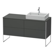 Duravit Waschtischunterschrank XSquare 140x77,8x53,8cm, 4 AZ, st, B re, graph m