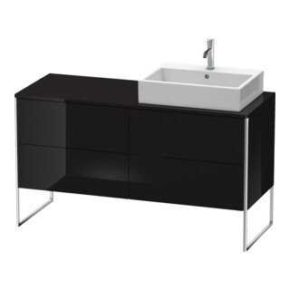 Duravit Waschtischunterschrank XSquare 140x77,8x53,8cm, 4 AZ, st, B re, sw hgl