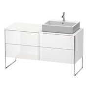 Duravit Waschtischunterschrank XSquare 140x77,8x53,8cm, 4 AZ, st, B re, we hgl