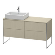 Duravit Waschtischunterschrank XSquare 140x77,8x53,8cm, 4 AZ, st, Beck. li, lei