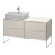 Duravit Waschtischunterschrank XSquare 140x77,8x53,8cm, 4 AZ, st, Beck. li, Tau-1