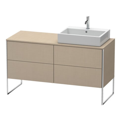 Duravit Waschtischunterschrank XSquare 140x77,8x53,8cm, 4 AZ, st, Beck. re, lei