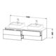 Duravit Waschtischunterschrank XSquare 160x54,8x40cm, 4 La, B bs, wandhängend, we hgl