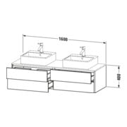 Duravit Waschtischunterschrank XSquare 160x54,8x40cm, 4 La, B bs, wd, st-g m-5