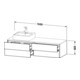 Duravit Waschtischunterschrank XSquare 160x54,8x40cm, 4 La, wd, B li, graph m