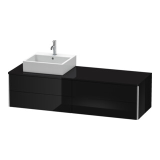 Duravit Waschtischunterschrank XSquare 160x54,8x40cm, 4 La, wd, B li, sw hgl