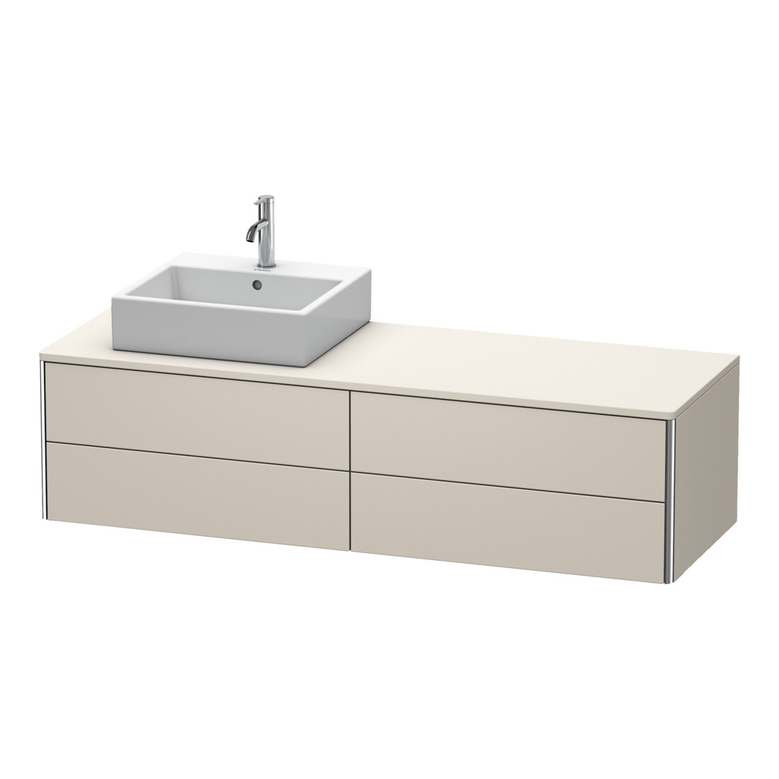 Duravit Waschtischunterschrank XSquare 160x54,8x40cm, 4 La, wd, B li, Tau matt
