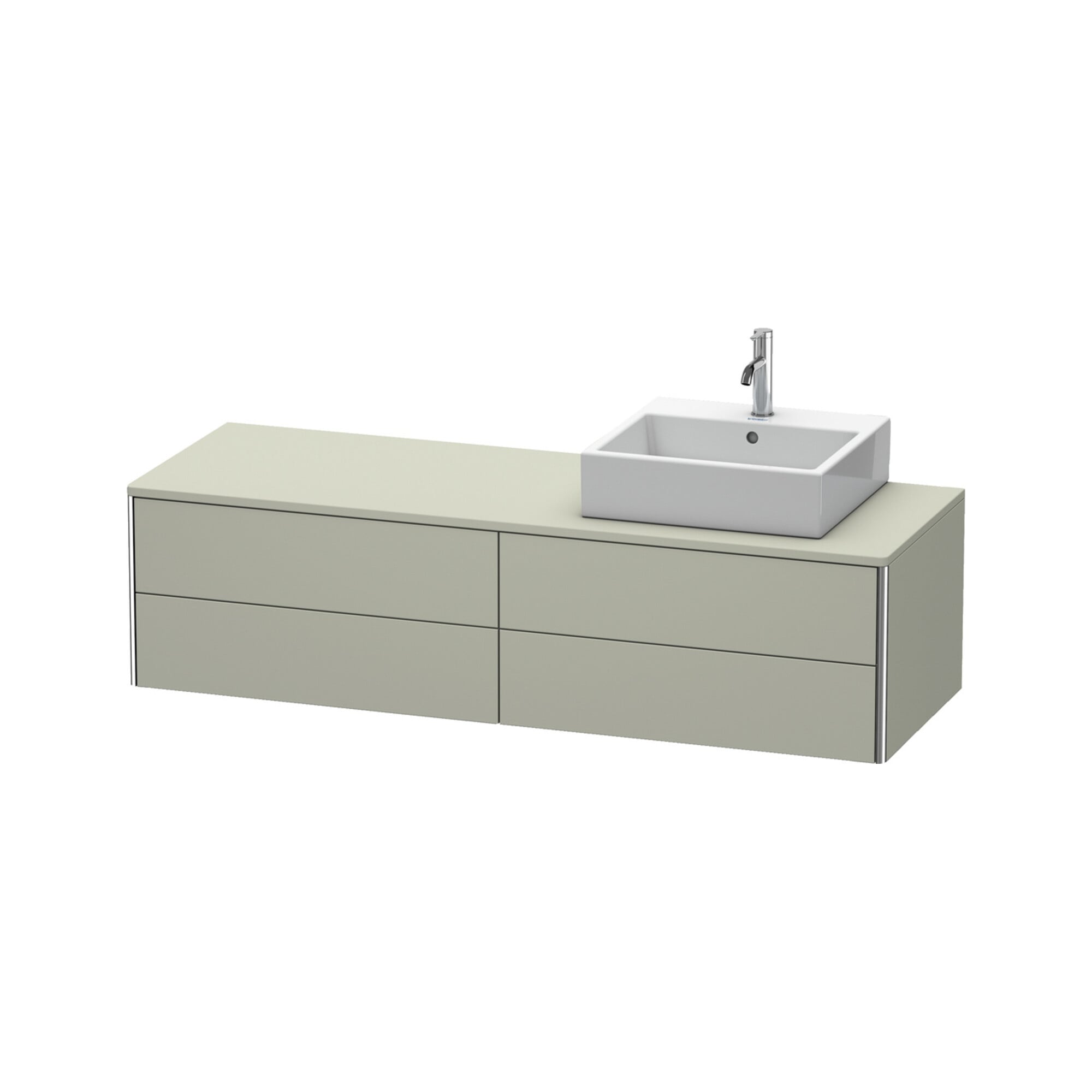 Duravit Waschtischunterschrank XSquare 160x54,8x40cm, 4 La, wd, B r, Tau s-matt