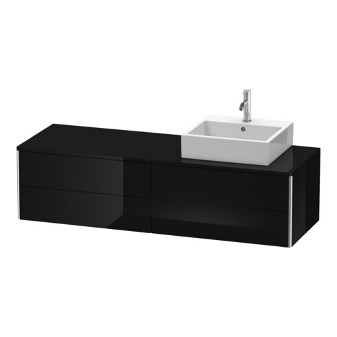 Duravit Waschtischunterschrank XSquare 160x54,8x40cm, 4 La, wd, B re, sw hgl