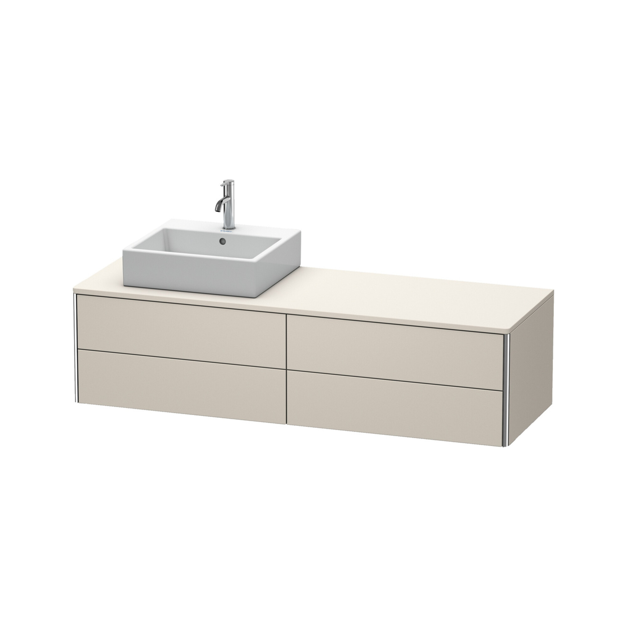 Duravit Waschtischunterschrank XSquare 160x54,8x40cm, 4 La, wd, Beck. li, Tau
