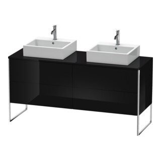 Duravit Waschtischunterschrank XSquare 160x54,8x77,8cm, 4 Ausz., steh., sw hgl
