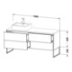 Duravit Waschtischunterschrank XSquare 160x54,8x77,8cm, 4 AZ, st, B l, gra matt