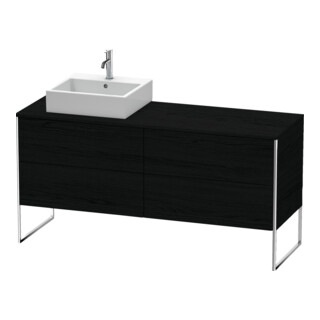 Duravit Waschtischunterschrank XSquare 160x54,8x77,8cm, 4 AZ, st, B li, Ei sw
