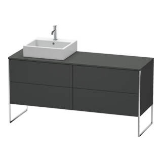 Duravit Waschtischunterschrank XSquare 160x54,8x77,8cm, 4 AZ, st, B li, graph m