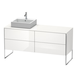 Duravit Waschtischunterschrank XSquare 160x54,8x77,8cm, 4 AZ, st, B li, we hgl