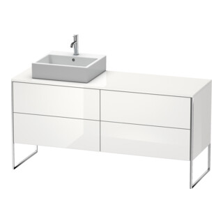 Duravit Waschtischunterschrank XSquare 160x54,8x77,8cm, 4 AZ, st, B li, we hgl
