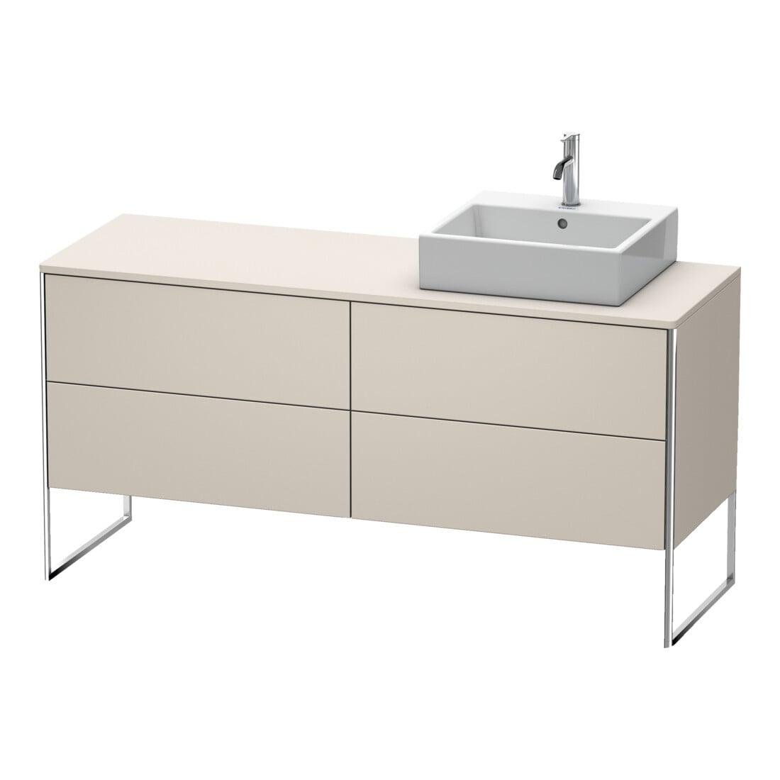 Duravit Waschtischunterschrank XSquare 160x54,8x77,8cm, 4 AZ, st, B r, Tau matt