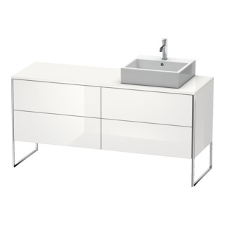 Duravit Waschtischunterschrank XSquare 160x54,8x77,8cm, 4 AZ, st, B re, we hgl
