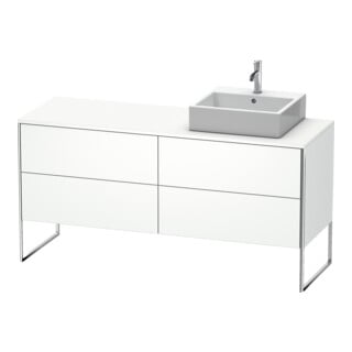 Duravit Waschtischunterschrank XSquare 160x54,8x77,8cm, 4 AZ, st, B re, we matt