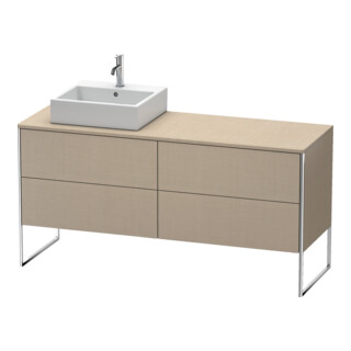 Duravit Waschtischunterschrank XSquare 160x54,8x77,8cm, 4 AZ, st, Beck. li, lei