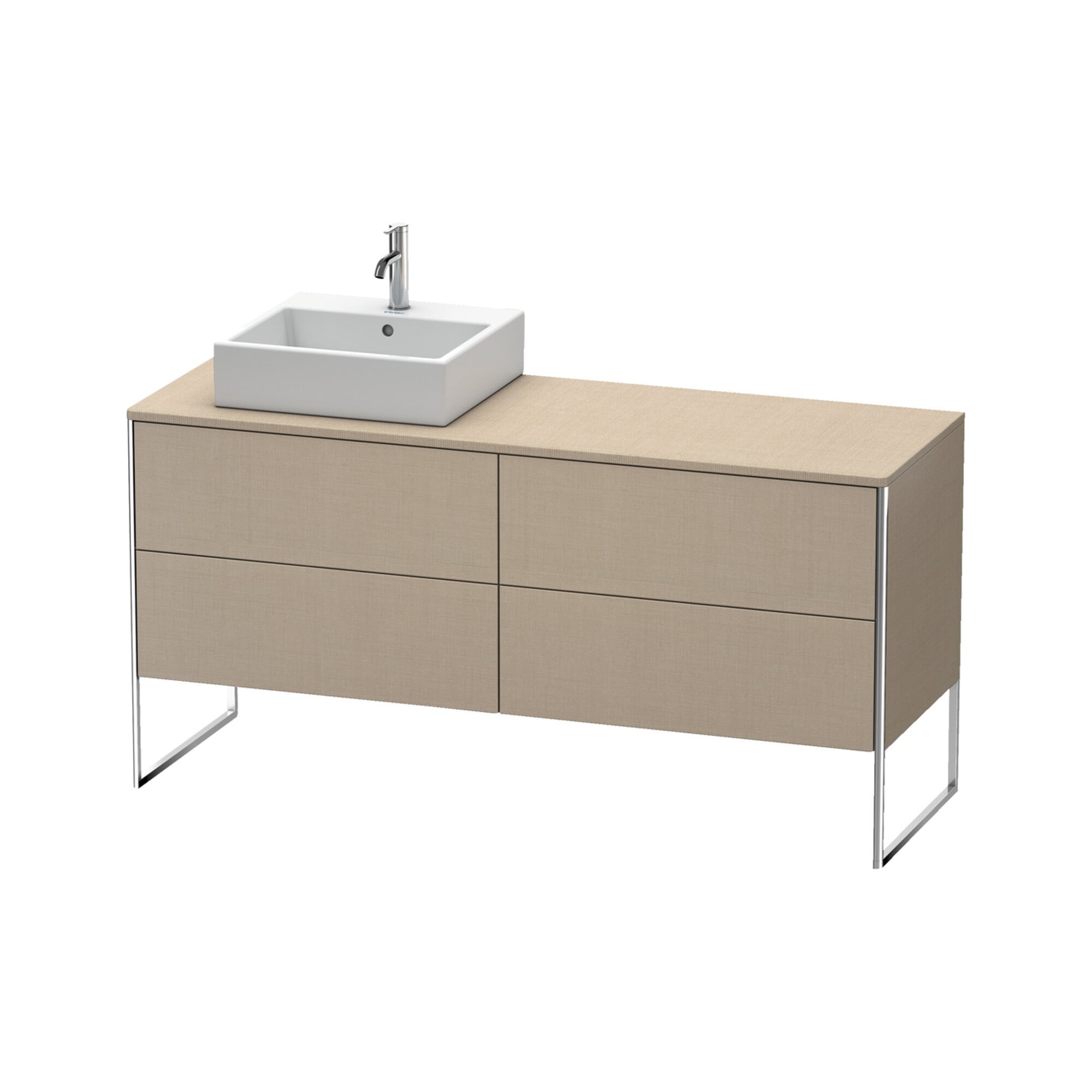 Duravit Waschtischunterschrank XSquare 160x54,8x77,8cm, 4 AZ, st, Beck. li, lei