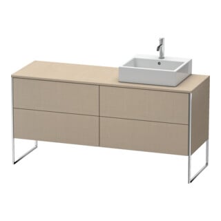 Duravit Waschtischunterschrank XSquare 160x54,8x77,8cm, 4 AZ, st, Beck. re, lei