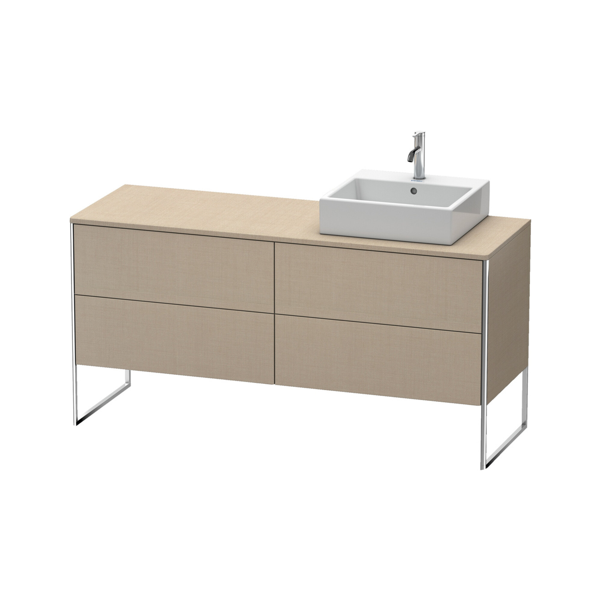 Duravit Waschtischunterschrank XSquare 160x54,8x77,8cm, 4 AZ, st, Beck. re, lei