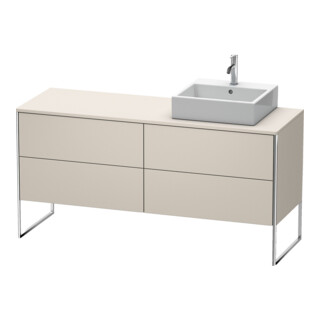 Duravit Waschtischunterschrank XSquare 160x54,8x77,8cm, 4 AZ, st, Beck. re, Tau