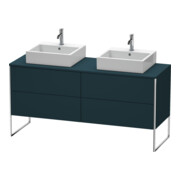 Duravit Waschtischunterschrank XSquare 160x54,8x77,8cm, 4 AZ, st, blau s-matt