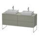 Duravit Waschtischunterschrank XSquare 160x54,8x77,8cm, 4 AZ, st, st-g s-matt-1