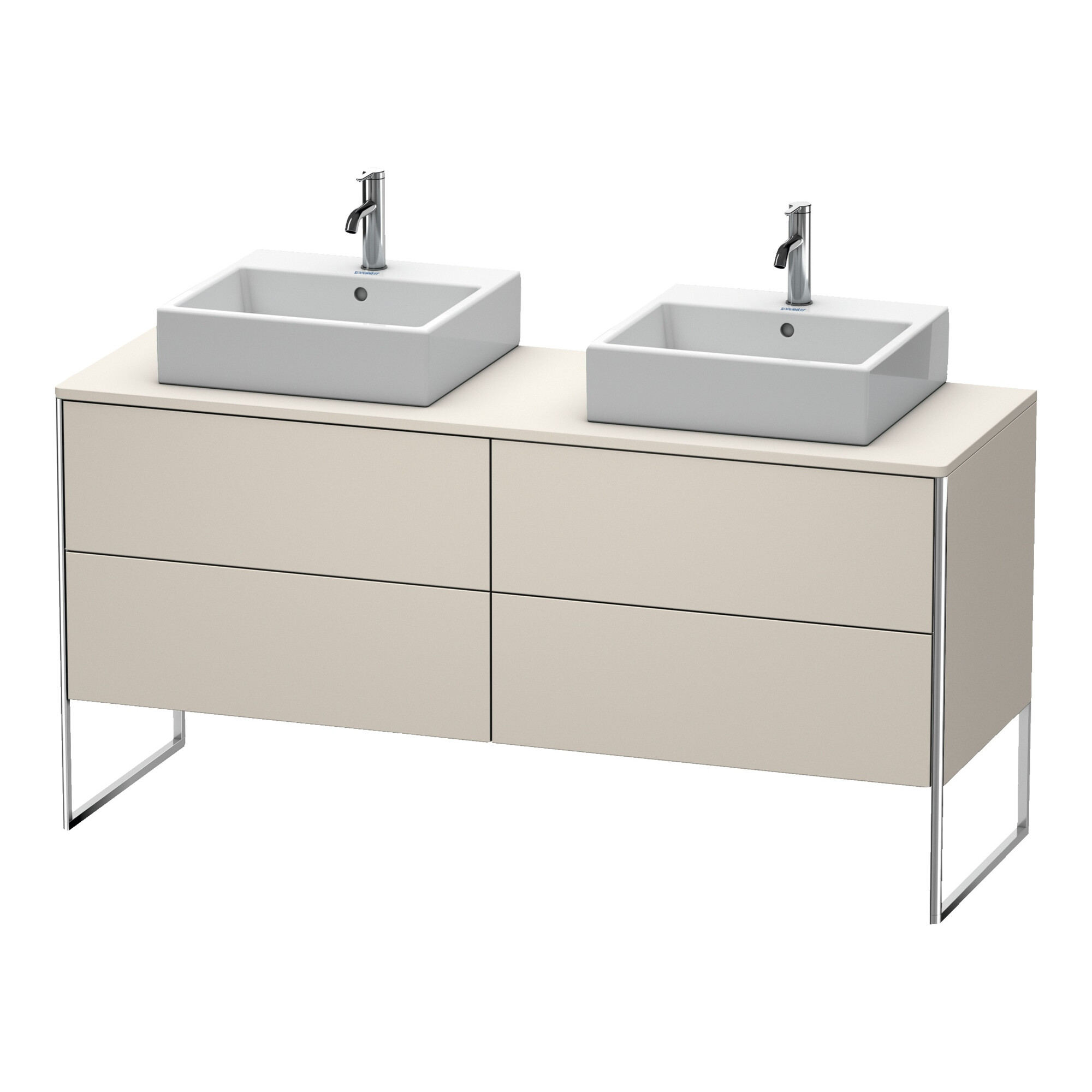 Duravit Waschtischunterschrank XSquare 160x54,8x77,8cm, 4 AZ, steh., Tau matt