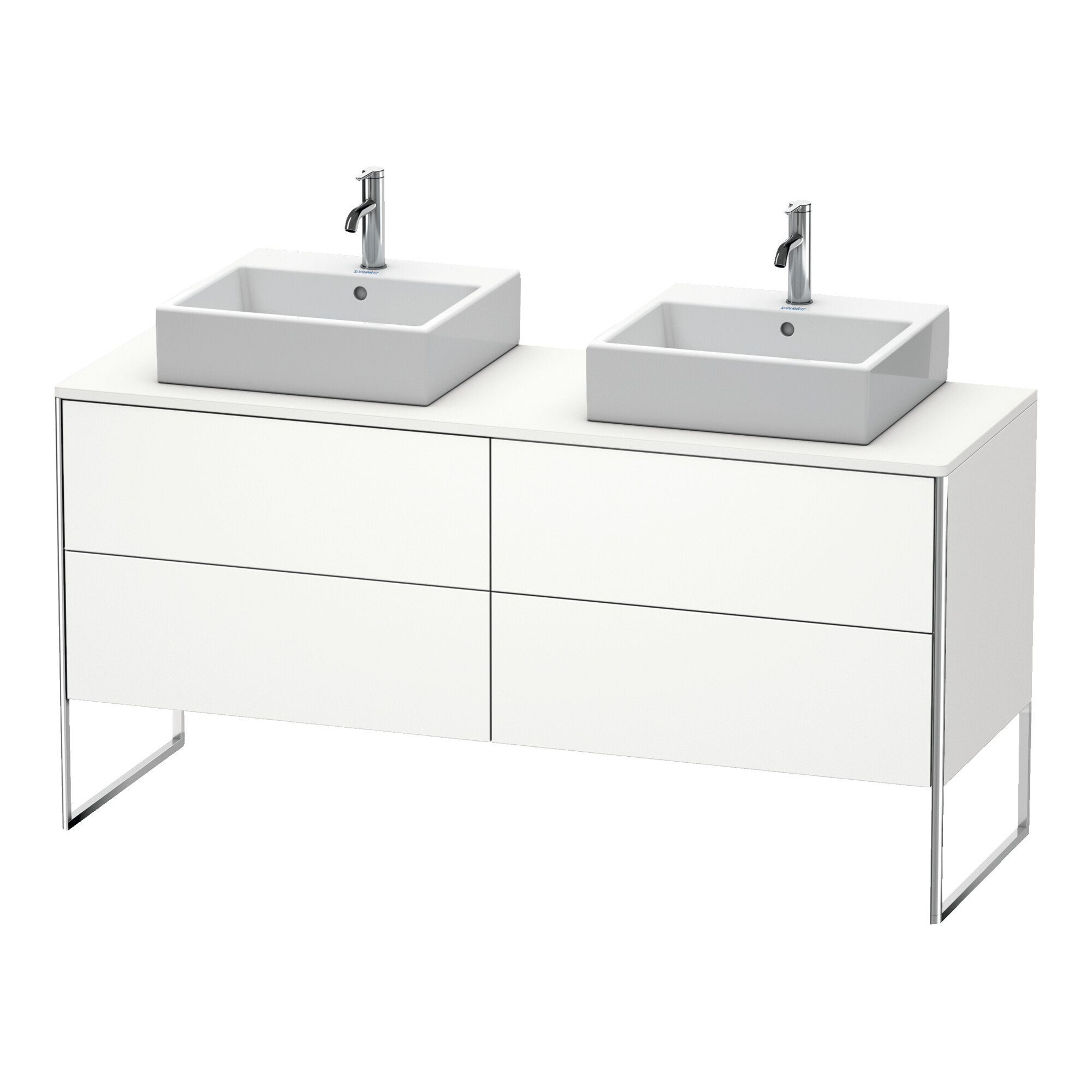 Duravit Waschtischunterschrank XSquare 160x54,8x77,8cm, 4 AZ, steh., we s-matt