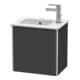 Duravit Waschtischunterschrank XSquare 41x28,9x40cm, wandhängend, T. li, Graphit matt
