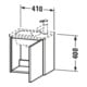 Duravit Waschtischunterschrank XSquare 41x28,9x40cm, wandhängend, T. li, Graphit matt
