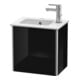 Duravit Waschtischunterschrank XSquare 41x28,9x40cm, wandhängend, T. re, sw hochglanz