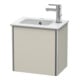 Duravit Waschtischunterschrank XSquare 41x28,9x40cm, wandhängend, Tür links, Taupe