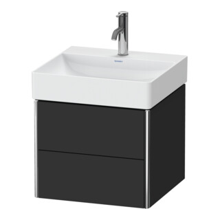 Duravit Waschtischunterschrank XSquare 48,4x46x39,7cm, 2 SBK, wandhängend, graph matt