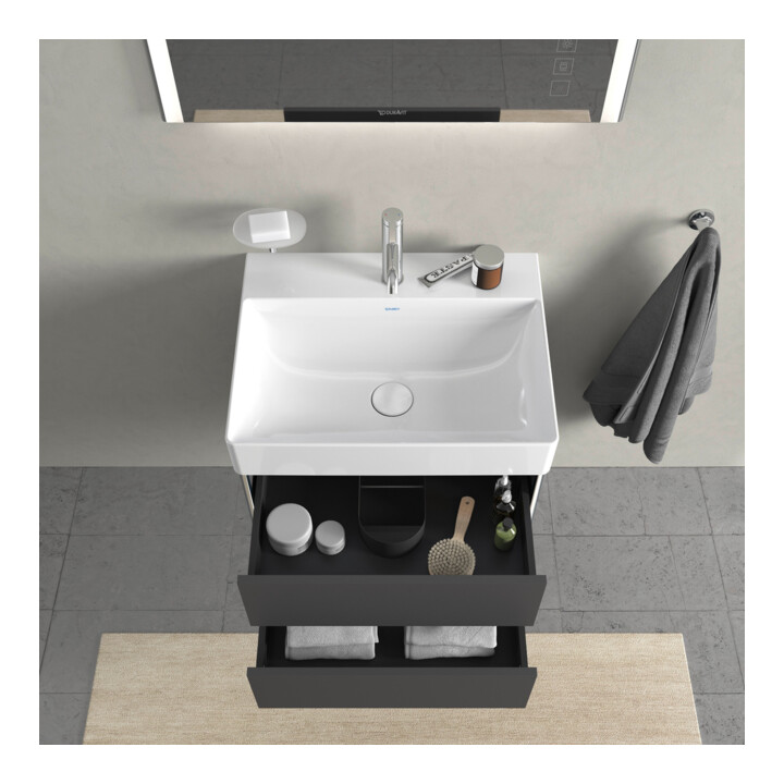 Duravit Waschtischunterschrank XSquare 58,4x46cm, graph m, 2 Schubk., wandhängend