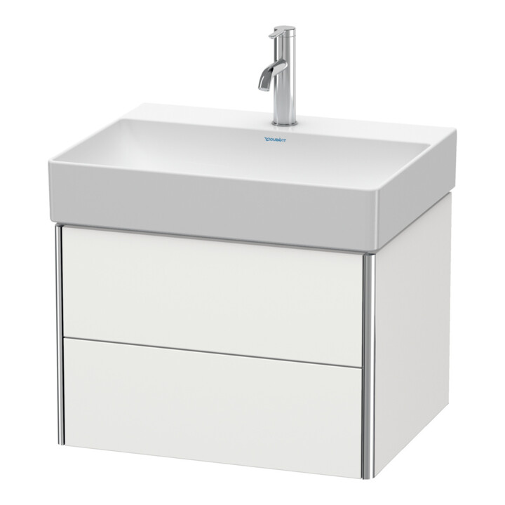 Duravit Waschtischunterschrank XSquare 58,4x46cm, No w s-matt, 2 Schubk., wandhängend