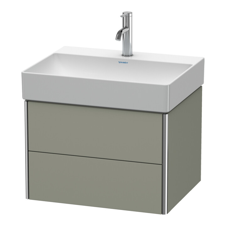 Duravit Waschtischunterschrank XSquare 58,4x46cm, st-g s-matt, 2 Schubk., wandhängend