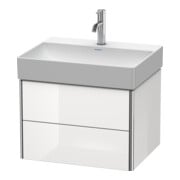 Duravit Waschtischunterschrank XSquare 58,4x46cm, sw hgl, 2 Schubk., wandhängend