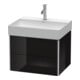 Duravit Waschtischunterschrank XSquare 58,4x46cm, sw hgl, 2 Schubk., wandhängend