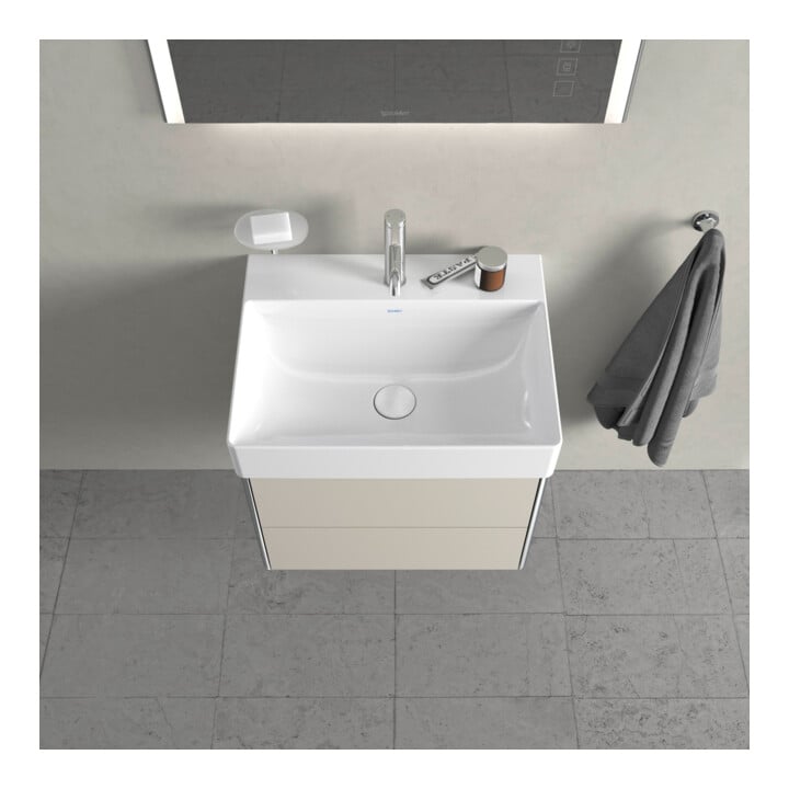 Duravit Waschtischunterschrank XSquare 58,4x46cm, Tau, 2 Schubk., wandhängend